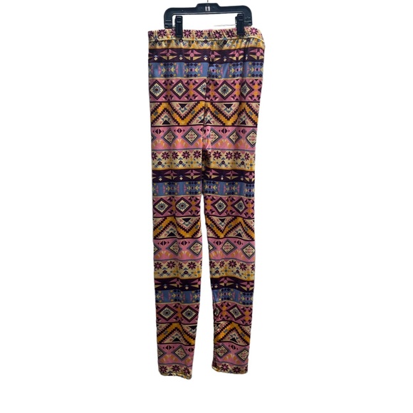 Plus Size Womens Aztec Print Leggings - Picture 2 of 4